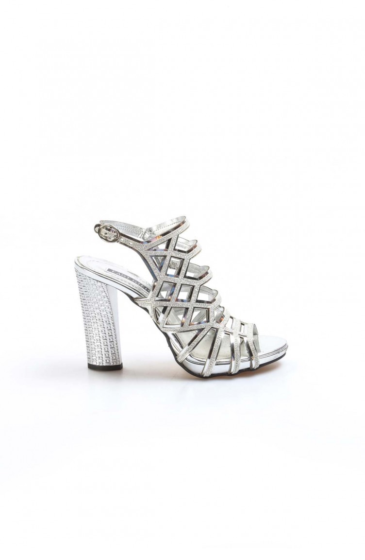 Fast Step Chaussures Talons Argent Chaussure de Soir e