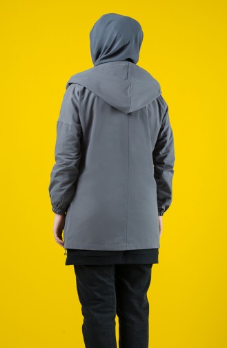 Trench Coat à Capuche 6076-04 Anthracite 6076-04