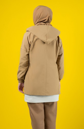 Trench Coat à Capuche 6076-03 Camel 6076-03