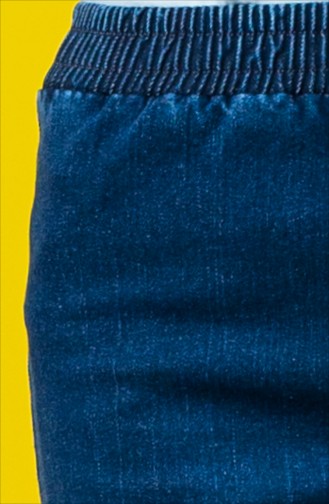 بنطال جينز بقصة اسبانية أزرق جينز 1438PNT-01