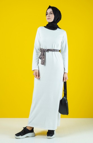 Belted Dress 0504-04 Ecru 0504-04