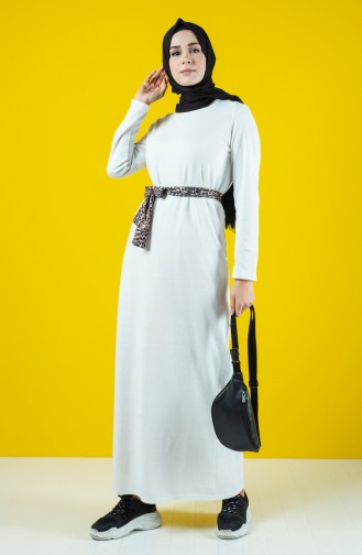 Belted Dress 0504-04 Ecru 0504-04