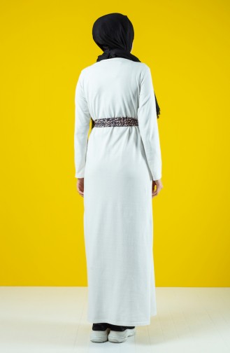 Belted Dress 0504-04 Ecru 0504-04