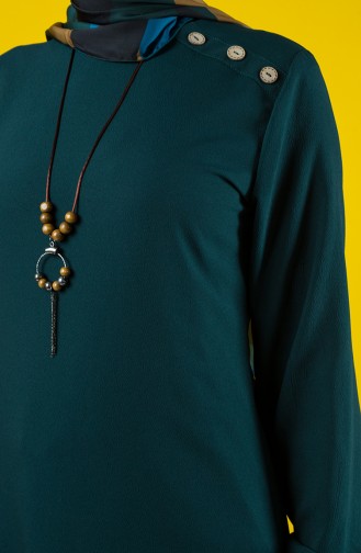 Tunique Avec Collier 10147-01 Vert émeraude 10147-01