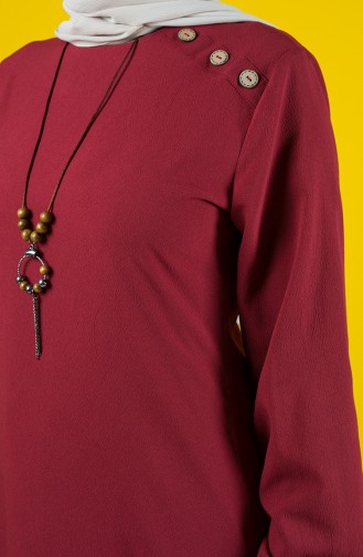 Tunique Avec Collier 10147-03 Bordeaux 10147-03