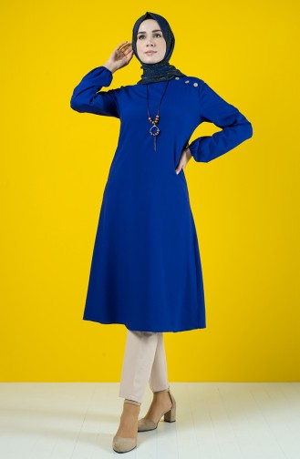 Robe Avec Collier 10147-05 Bleu Roi 10147-05