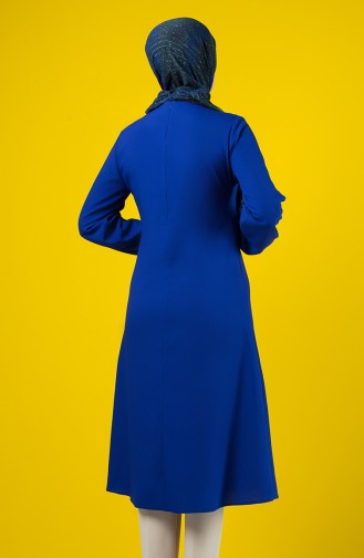 Robe Avec Collier 10147-05 Bleu Roi 10147-05