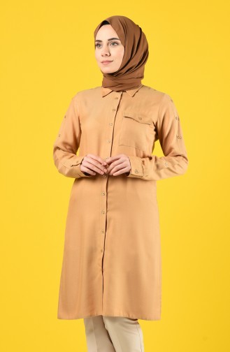 Buttoned Tunic with Pockets 8120-02 Camel 8120-02