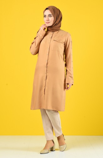 Buttoned Tunic with Pockets 8120-02 Camel 8120-02