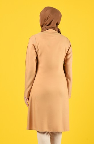 Düğmeli Cepli Tunik 8120-02 Camel