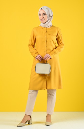 Buttoned Tunic with Pockets 8120-04 Mustard 8120-04