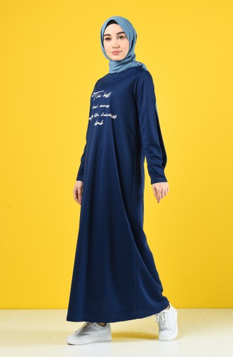 Indigo Hijab Dress 4090-02