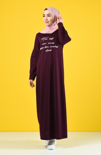 فستان ارجواني داكن 4090-04