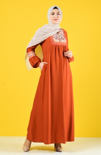 Robe D été İmprimée de Pierre 9Y3941502-02 Brique 9Y3941502-02