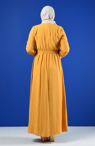 Mustard İslamitische Jurk 9Y3958800-01