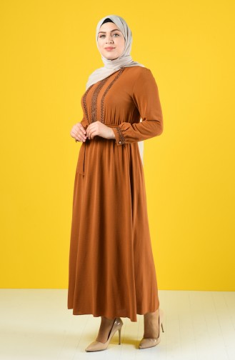 Tan Hijab Dress 9Y3958800-04