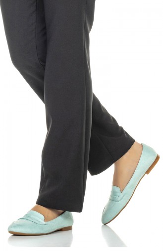 Sea Green Women`s Flats 1710-04