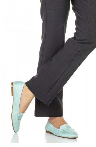 Sea Green Women`s Flats 1710-04