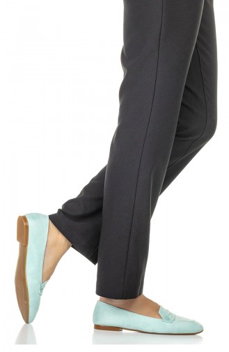 Sea Green Women`s Flats 1710-04