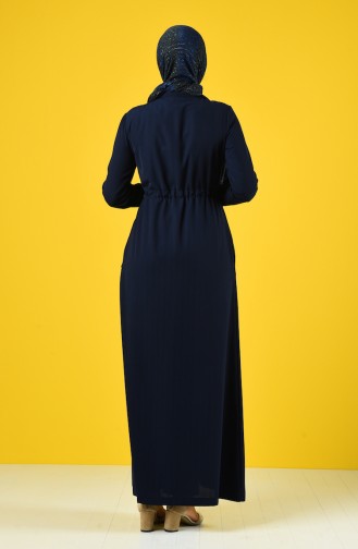 Navy Blue Abaya 6848-05