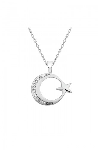 Collier Gris argenté 087