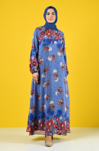 Robe Hijab Bleu 7252-02