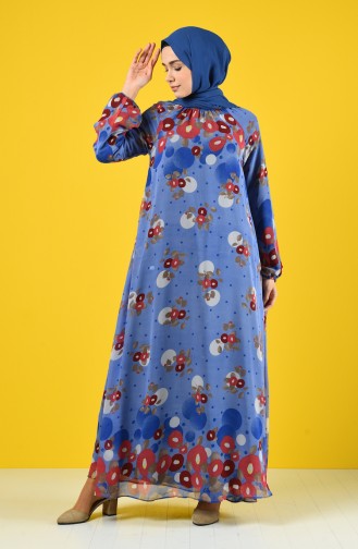 Robe Hijab Bleu 7252-02