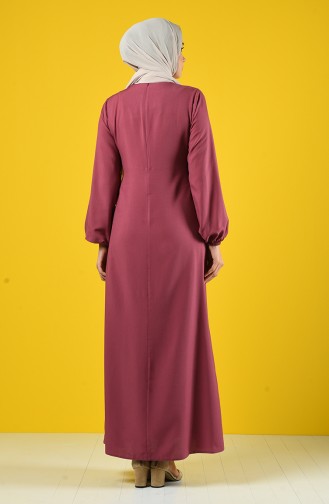 فستان زهري باهت 10146-08