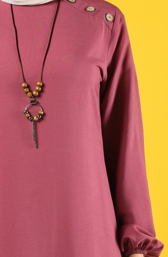 Straigth Dress with Necklace 10146-08 Rose Dry 10146-08
