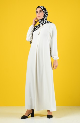 Naturfarbe Hijab Kleider 0120-09