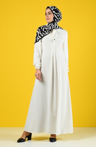 Naturfarbe Hijab Kleider 0120-09