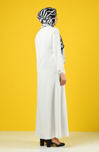 Naturfarbe Hijab Kleider 0120-09