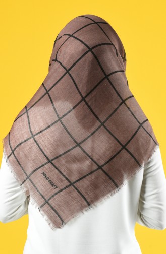 Elmina Patterned Cotton Scarf 880-05 Brown 880-05