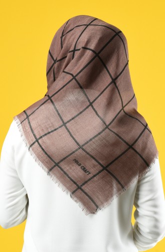 Elmina Patterned Cotton Scarf 880-05 Brown 880-05