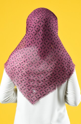 Elmina Patterned Cotton Scarf 892-01 Purple 892-01