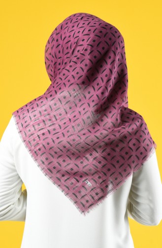 Elmina Patterned Cotton Scarf 892-01 Purple 892-01