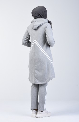 Hooded Tracksuit Set 1410-04 Gray 1410-04