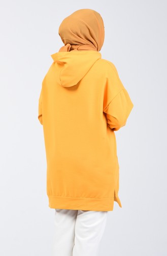 Sweatshirt a Capuche 6388-07 Moutarde 6388-07