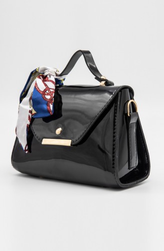 Lady Shoulder Bag Mm3107-135 Black Patent Leather 3107-135