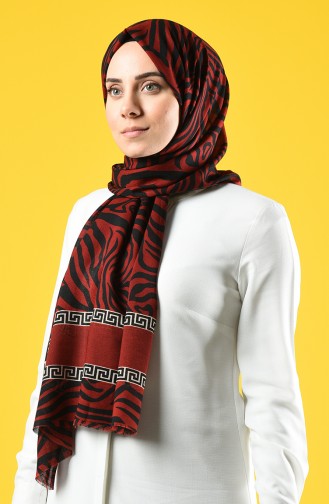 Elmina Patterned Cotton Shawl 660-104 Tile Black 660-104