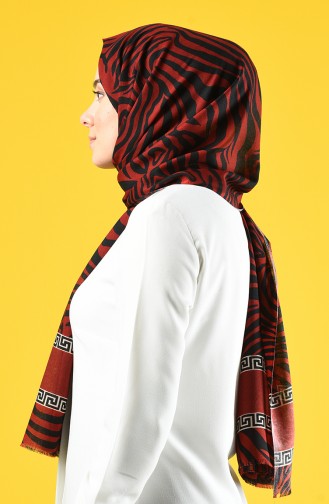 Elmina Patterned Cotton Shawl 660-104 Tile Black 660-104