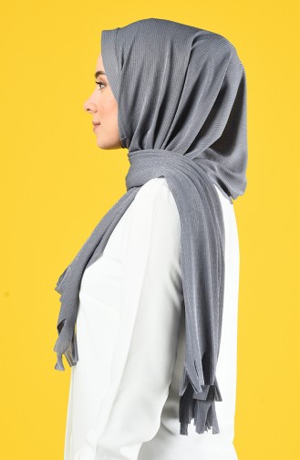 Practical Silvery Viscose Shawl 7007-17 Gray 7007-17