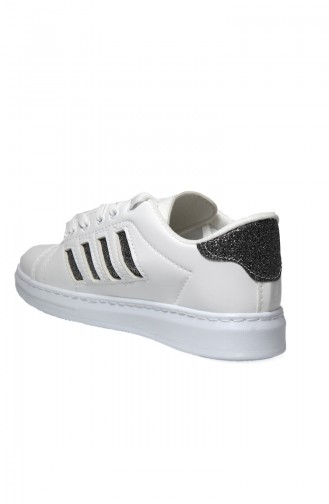 Lady Sport Shoe 30050-07 White Dark Silvery 30050-07