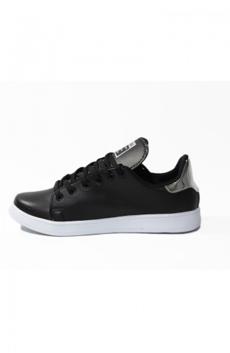 Chaussures de Sport Pour Femme 40011-01 Noir Argent 40011-01