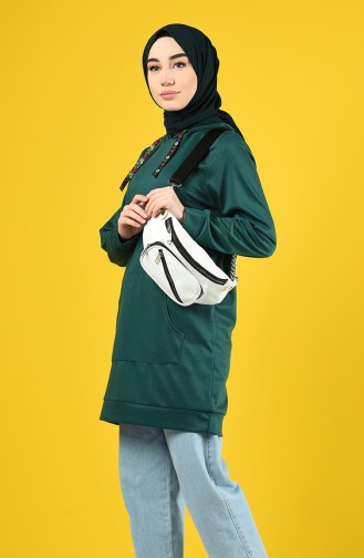 Hooded Sweatshirt 8228-03 Emerald Green 8228-03