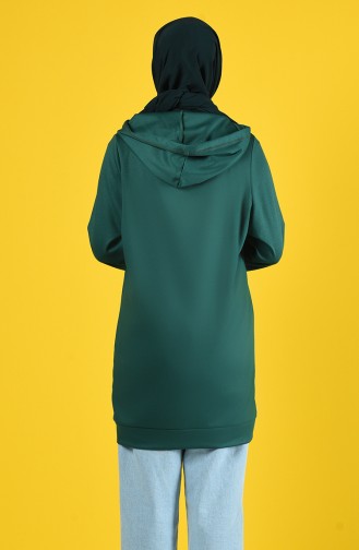 Sweatshirt à Capuche 8228-03  Vert émeraude 8228-03