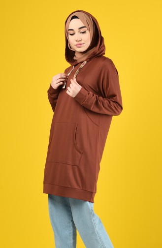 Hooded Sweatshirt 8228-05 Brown 8228-05