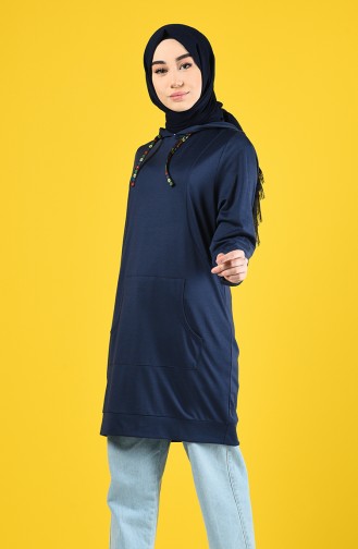 Hooded Sweatshirt 8228-06 Navy Blue 8228-06