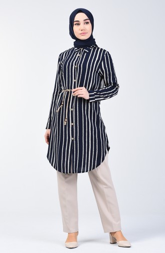 Navy Blue Tuniek 1416-01