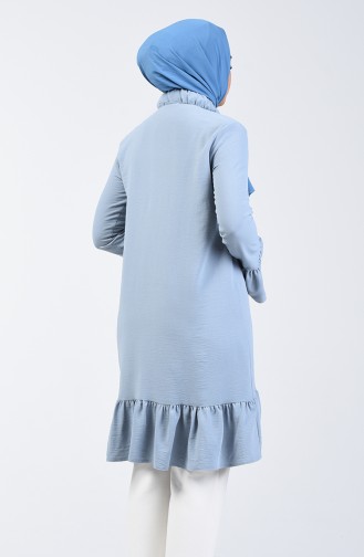 Aeroben Fabric Shirred Tunic 0079-10 Blue 0079-10